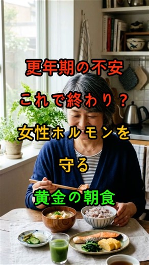 更年期の不安これで終わり？女性ホルモンを守る黄金の朝食 #60代 #50代