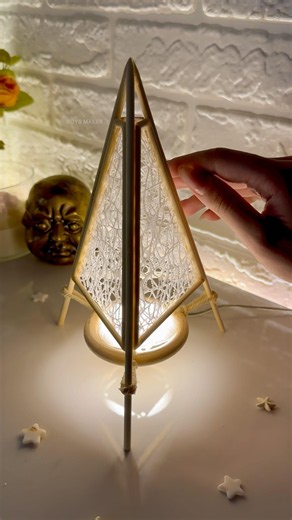 DIY Wooden Table Lamp🪾⚜️
