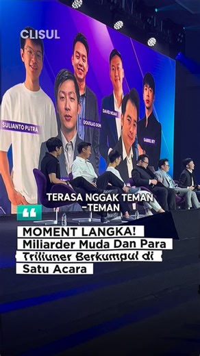 clisul on Instagram: "RUANGAN PALING MAHAL DI INDONESIA! TRILIUNER & MILIARDER KUMPUL JADI SATU! 🏛️💰🔥 Gila! Ini bener-bener momen langka yang mungkin cuma bisa kalian lihat di acara Suli. Bayangkan, dalam satu panggung, para raksasa Triliuner dan Miliarder duduk bareng buat bagi-bagi ilmu! Kalau dijumlahkan, net worth di panggung ini mungkin bisa buat beli satu kota. Suli sukses ngebuktiin kalau dia punya akses ke lingkaran elit yang bener-bener eksklusif. Siapa yang kemarin hadir dan ngerasa