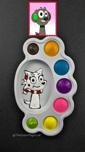 Sprunki OC Color Mixing 🫣 Snowi | Tyler & Snowi 🦊 #sprunki #snowi #tyler #colormixing