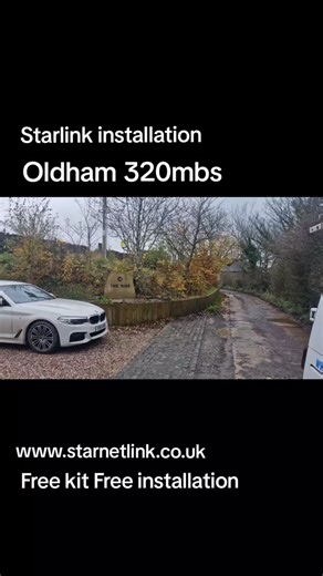 Starlink installation at Diggle, Saddleworth, Oldham for a rural...