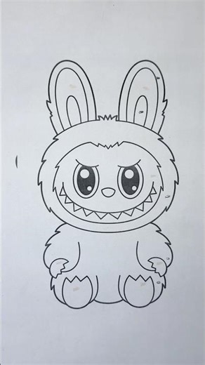 I Draw Labubu Step by Step 🎨✨ #shorts