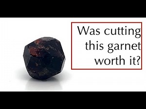 Pyrope garnet faceted into a gem