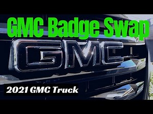 Truck Badge Removal: 2021 GMC Truck logo swap from front grill