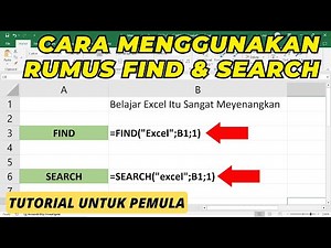 How to Use Find and Search Formulas in Excel | Microsoft Excel Tutorial