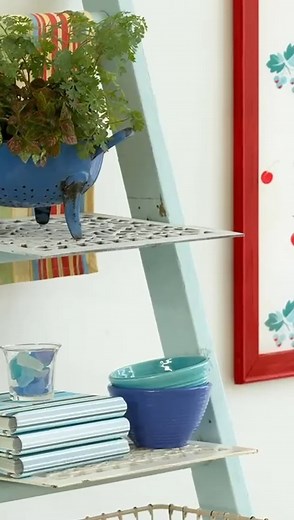 Wooden Ladder Decor and Storage Ideas https://www.remodelaholic.com/12-more-wooden-ladder-decor-and-storage-ideas/ #reels #ladder #decoration #decorating #inspo | Remodelaholic