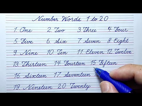 Cursive writing | Number Words | How to write cursive handwriting | Cursive handwriting practice