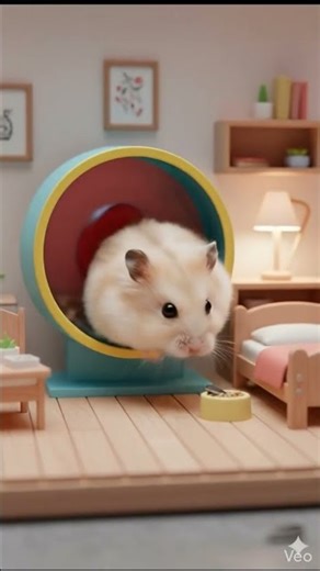 Cute Hamster Running in a Tiny Room 🐹✨ | So Satisfying Loop #shorts #cuteanimals