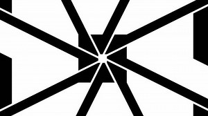 black and white patterns change their shape. abstract background. monochrome kaleidoscope. Seamless loop video.