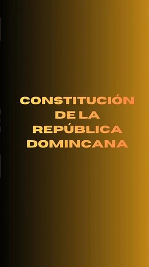 REFORMAS CONSTITUCIONAL RD #constitution #repblicadominicana leyesrd