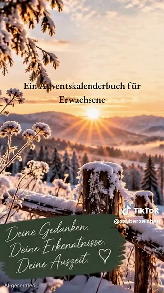 Vielleicht muss Advent gar nicht perfekt sein. Vielleicht darf er einfach still werden. ✨ Zwischen Terminen, Geschenklisten und all dem, was noch erledigt werden möchte, vergessen wir manchmal das Wichtigste: uns selbst. Mein neues Buch 📖 „24 kleine Auszeiten im Advent“ lädt dich ein, jeden Tag für einen Moment innezuhalten. Mit kleinen Geschichten aus dem Leben, Haikus, Lichtgedanken, Affirmationen, kleinen Ritualen und Raum für deine eigenen Gedanken. 🤍 Manchmal wartet das kleine Wunder gena