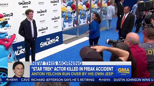 WATCH: Incredibly sad story as Star Trek actor Anton Yelchin killed in freak accident when he is run over by his own Jeep: abcn.ws/1Y2O94l | Good Morning America