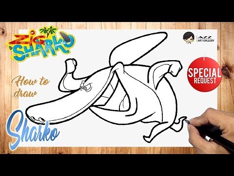 How to draw Sharko step by step │Zig and Sharko