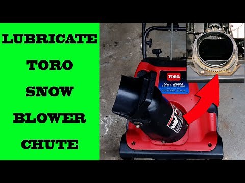 How To Lubricate Toro CCR 3650 Snowblower Chute
