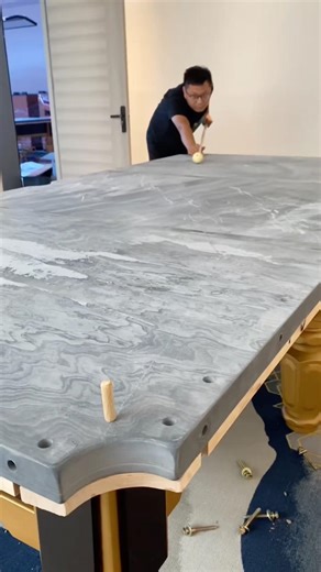 Watch how a professional pool table is installed step by step#custom #producer #billiards#snooker