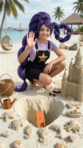 Lily took a heart shaped photo in the sand! #poppyplaytime