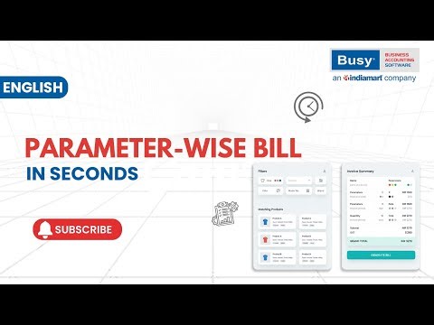 Print Parameter-Wise Details in Bills Easily | BUSY | English