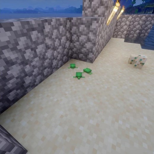 Hatching turtle eggs #minecraft #minecraftshorts