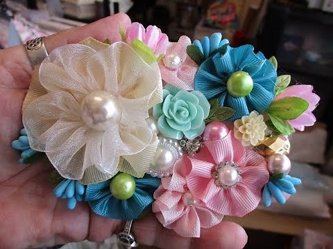 Stunning Chic Handmade Ribbon Flower Patches Tutorials - jennings644