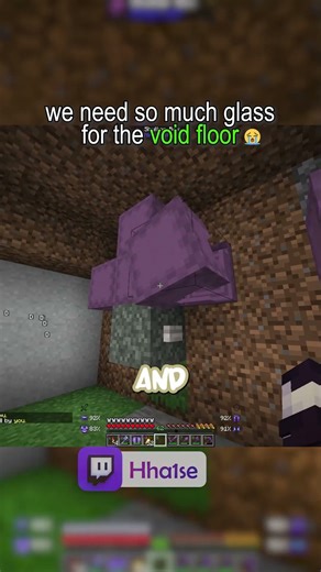 SO MUCH GLASS IS NEED TO BUILD ALL THE LAYERS OF THE VOID FLOOR #minecraft