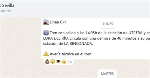 Un mes negro para el Cercanías de Sevilla
