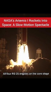 7.3K views · 186 reactions | Watch the Artemis I Space Launch System rocket lift off in stunning slow motion! On November 16, 2022, NASA launched this uncrewed mission to test the Orion spacecraft and all systems for future Moon missions. ✨ This epic launch marks the beginning of humanity’s next steps to the Moon — a huge milestone in space exploration!  Credit: NASA #ArtemisI #NASALaunch #MoonMission #SpaceExploration #OrionSpacecraft #SLSRocket #NASA | Space views | Facebook