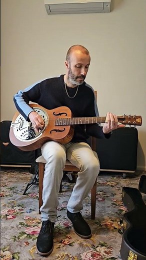 Quick Improv on Gibson Dobro Hound Dog Resonator Guitar! #guitar