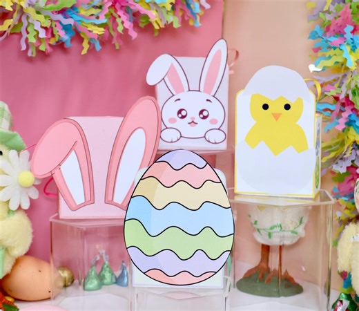 Easter Treat Box Templates, Bunny Chick Egg Designs (SVG, PNG, PDF) - Etsy