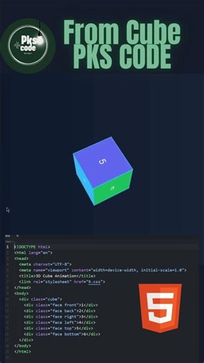 Amazing 3D Rotating Number Cube using HTML & CSS | No JavaScript #webdevelopment