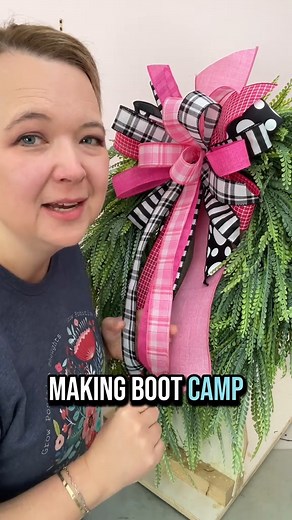 Need to learn how to make professional wreath bows that you’re proud of? I’m inviting you to join my Spring Bow Making Bootcamp taking place the first week of April! 🎀✨ | 3 Little Greenwoods Creations
