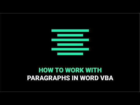 How To Work With Paragraphs In Word VBA