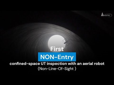 SKYRON - First NON-ENTRY confined-space UT inspection with an aerial robot
