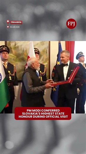 PM Narendra Modi Receives Slovakia's Highest Civilian Honour, Order of the White Double Cross