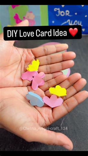 Easy DIY Love Card idea 💡 with full tutorial #lovecard #papercraft #shorts