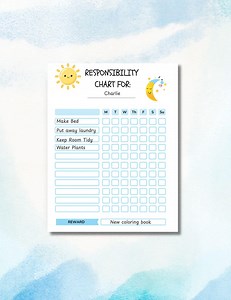 Kids Responsibility Chart - Etsy