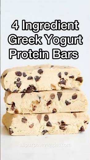 4-Ingredient Greek Yogurt PB Fit Protein Bars the Best Post-Workout Snack #proteinbar #greekyogurt