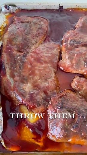 🥩 Baked Pork Steaks 🥩 Oh yes they’re THAT easy! #summerrecipes #porksteaks #easydinner