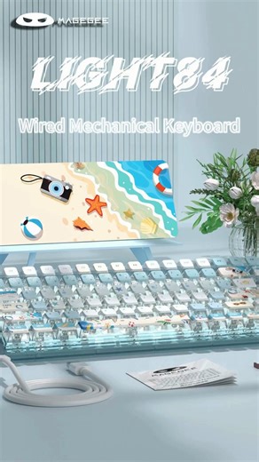 🚀 Upgrade Your Gear: MageGee Light84 Crystal Mechanical Keyboard 🌊 Performance meets style. Introducing the MageGee Light84 at Zuhr Tech—the ultimate 75% wired mechanical keyboard designed for both gamers and professionals. 🎮💼 Engineered with a transparent chassis and premium dye-sub crystal keycaps, this keyboard offers durability and a unique "California Vacation" aesthetic. Whether you are coding on a Mac or gaming on Windows, the dual silent layers ensure a solid, thocky sound profile wi