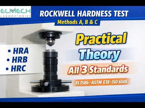 Rockwell Hardness Test (HRA, HRB, HRC) – Practical and Theory | As per IS 1586, ASTM E18, ISO 6508