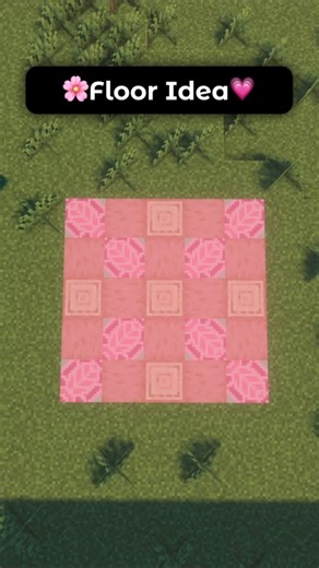 Pink Floor Design Idea In Minecraft! 🌸✨