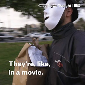 25K views · 49 reactions | A clandestine mask-wearing underground burger-maker, known only as The Professor, pushes his gourmet patties on WhatsApp — relying on viral chatter for orders which by far exceed supply. We meet The Professor on VICE News Tonight at 7:30PM EDT on HBO. | VICE News | Facebook