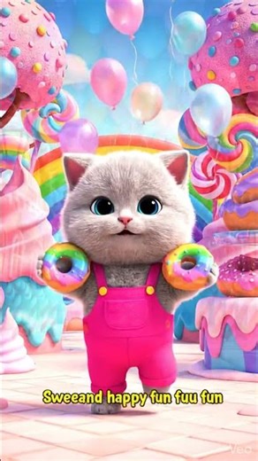 Kitty Donut Dance Party | Cute Kids Song 🍩🐱🌈