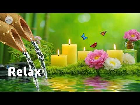 Soothing Spa Piano Music 🌿 Relaxing Sleep Music & Nature Sounds, Bamboo Water Fountain, Calm Music