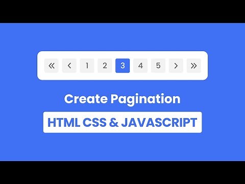 How to make Pagination in HTML CSS & JavaScript