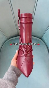 15K views · 249 reactions | If you’re new here, you’ll be quick to learn that our deliciously ‘dark cherry’ Havanna Boots are the ultimate fall accessory. With a 100mm pin heel stiletto, in dark cherry red leather, and with a Sophia twist of a butterfly tie, you’ll put them on with almost everything  | Sophia Webster | Facebook