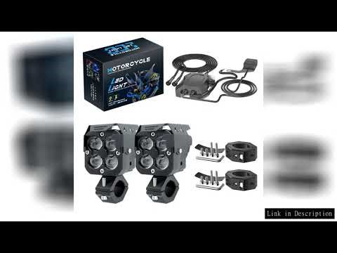 Motorcycle LED Light Headlight Motorcycle Fog Lights Led Auxiliary Driving Lamp Spotlight Dual Color