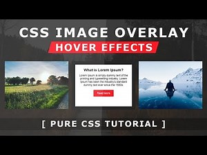 Css Image Overlay Hover Effects - Pure Css Tutorial - How To Create Image Hover Overlay Effects