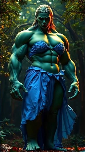 girl turns into hulk transformation