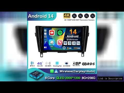 Android 14 For Nissan X-Trail xtrail X - Trail 3 T32 2013-2022 Qashqai 2 J11 Multimedia Video Player