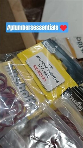 1/2" tap connector fibre washers ♥️ Keep them on the van #plumbersessentials